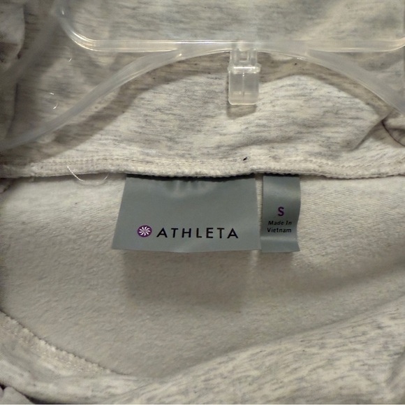 Athleta Gray Cowl Neck sweatshirt with Hood Size Small - Picture 2 of 3